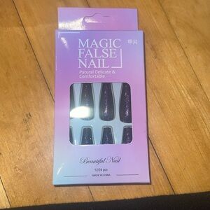 Purple shimmer nails